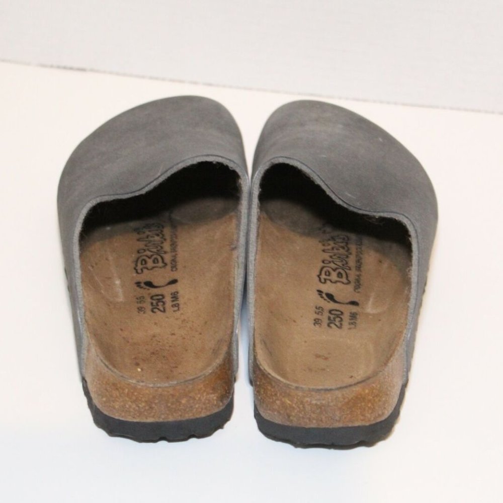 Birks Birkenstock Amsterdam Mules Slides Slip on Shoes Gray Womens Size 8 H12238 - Picture 4 of 8